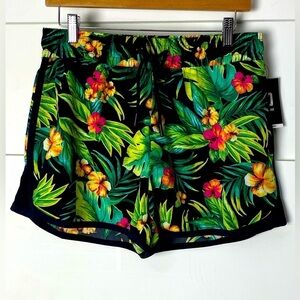 Ideology Women's Tropical Print Shorts - Black, Green, Yellow, Pink